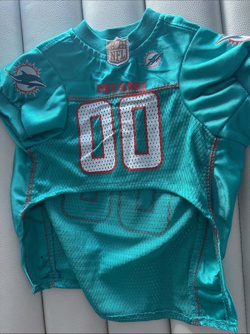 Miami Dolphins Dog Teal Football Jersey - NFL Team Shirt